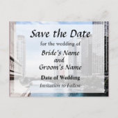 IL - View From Michigan Avenue Bridge Rett Date Ankündigungspostkarte (Vorderseite)