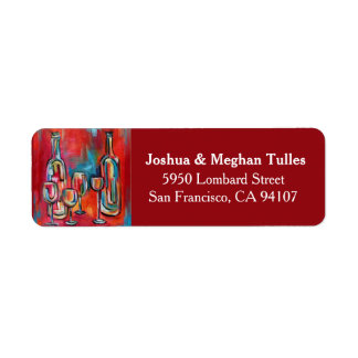 Il Vino Rote Weinflaschen und Gläser