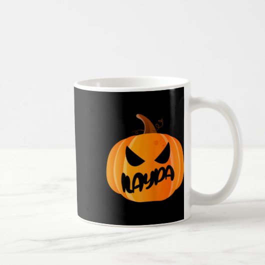 Ilayda Name Custom Pumpkin Personalisiert Hallowee Kaffeetasse (Rechts)