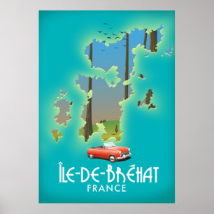 Île-de-Bréhat, französisches Vintages Reiseplakat Poster