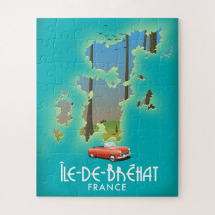 Île-de-Bréhat, französisches Vintages Reiseplakat Puzzle
