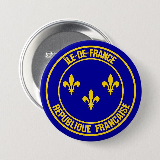 Île-de-France-RundEmblem Button (Vorne & Hinten)