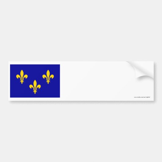 Île-De-Frankreich Flagge Autoaufkleber (Vorne)