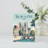 Île de la Cité Frankreich Postkarte (Stehend Vorderseite)