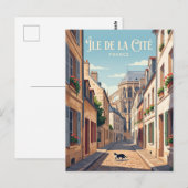 Île de la Cité Frankreich Postkarte (Vorne/Hinten)