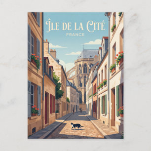 Île de la Cité Frankreich Postkarte