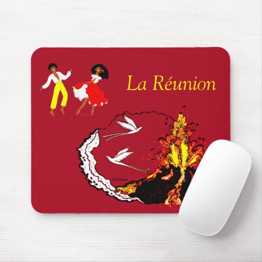 Île de La Réunion Mousepad (Mit Mouse)
