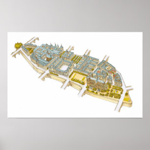 Ile-De-La-Zitieren Sie. Paris Frankreich Poster