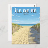 Île de Ré France Travel Postkarte (Vorne/Hinten)
