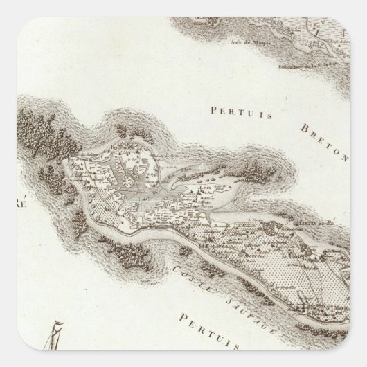 Ile de Re Quadratischer Aufkleber (Vorderseite)