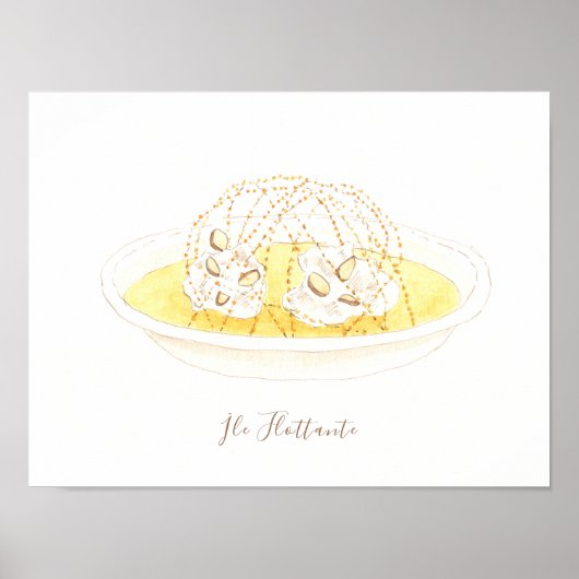 Île Flottante Wasserfarbe Poster (Vorne)