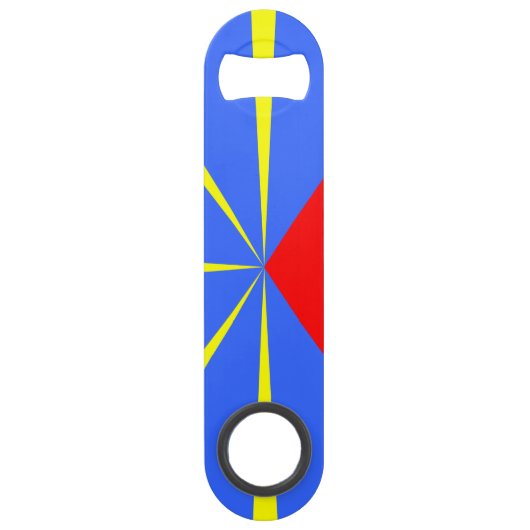 Ile Réunion 974 Wiedersehen Island Drapeau Maveli Speed Flaschenöffner (Vorderseite)