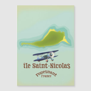 île Saint-Nicolas Fouesnant France-Karte Magnetkarte