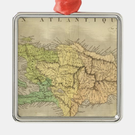 Ile St Domingue oder Haiti Ornament Aus Metall (Vorne)