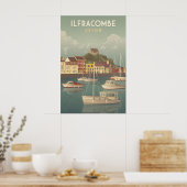Ilfracombe Devon Reiseplakat Poster (Küche)
