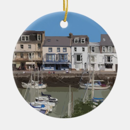 Ilfracombe harbour Devon UK Keramik Ornament (Vorne)