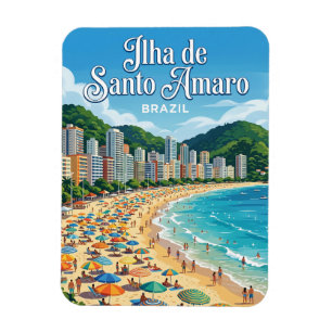 Ilha de Santo Amaro Brasilien Magnet