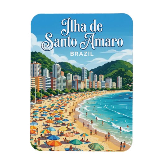 Ilha de Santo Amaro Brasilien Magnet (Vertikal)