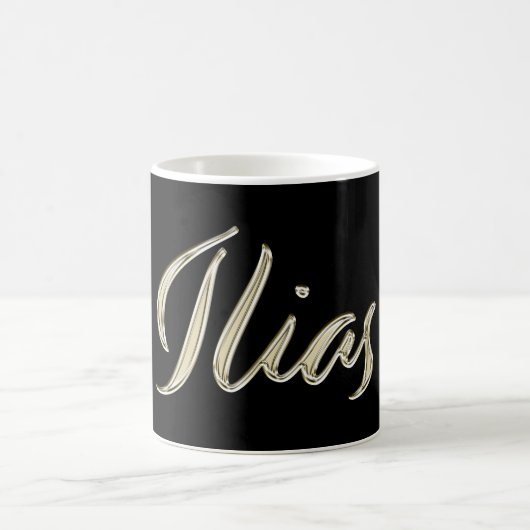Ilias Name whitegold Tasse Teetasse Kaffeetasse (Mittel)