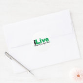iLive Transplant Runder Aufkleber (Umschlag)