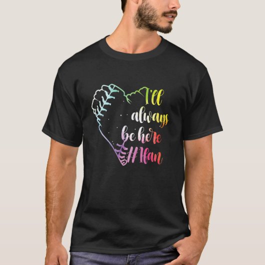 I'll Always Be Here 1 Fan Tie Dye Softball Heart 6 T-Shirt (Vorderseite)