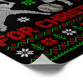 I'll Be Home For Christmas Baseball Funny Ugly Xma Poster (Ecke)