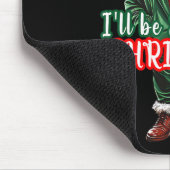 I'll Be Home For Christmas Funny Santa Elf Trump 2 Mousepad (Ecke)