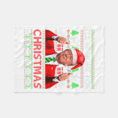 Ill Be Home For Christmas Santa Trump Xmas Pajama Fleecedecke (Vorderseite (Horizontal))