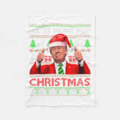 Ill Be Home For Christmas Santa Trump Xmas Pajama Fleecedecke (Vorderseite)