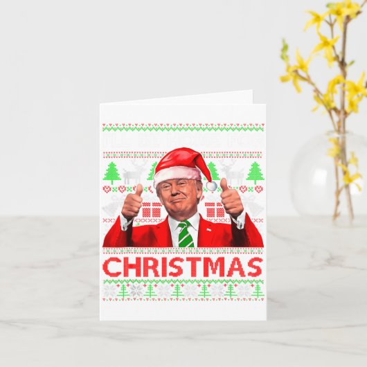 Ill Be Home For Christmas Santa Trump Xmas Pajama Karte (Gelbe Blume)