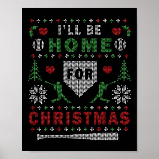 I'll Be Home For Christmas Sell Ugly Christmas Poster (Vorne)