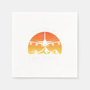 Ill Be In My Office Funny Aviation Aircraft Serviette
