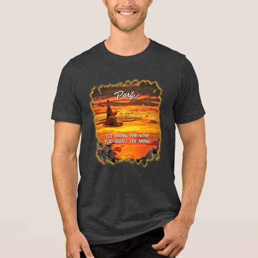 I'll bring the wine Sunset 2584 Tri-Blend Shirt (Vorderseite)