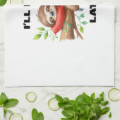 I'll Do It Later Sloth Geschirrtuch (Gefaltet)