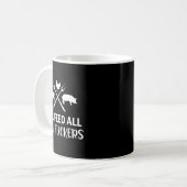 I'll Feed All You Forers Funny Grilling Quote Bbq  Kaffeetasse (Vorderseite Links)