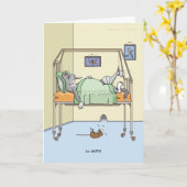 Ill Gatto Get Well Card Karte (Gelbe Blume)
