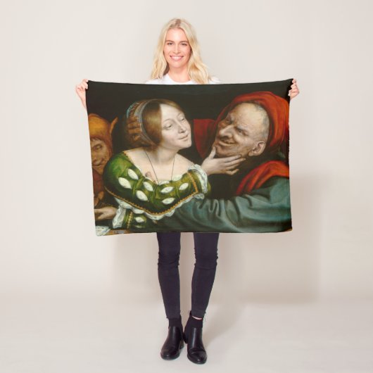 Ill-Matched Lovers (von Quentin Massys) Fleecedecke (Beispiel)