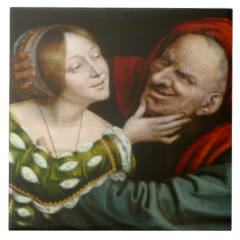 Ill-Matched Lovers (von Quentin Massys) Fliese