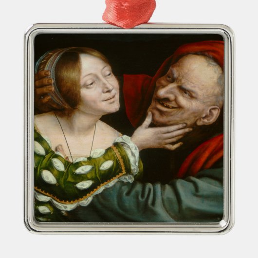 Ill-Matched Lovers (von Quentin Massys) Ornament Aus Metall (Vorne)