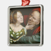 Ill-Matched Lovers (von Quentin Massys) Ornament Aus Metall (Links)