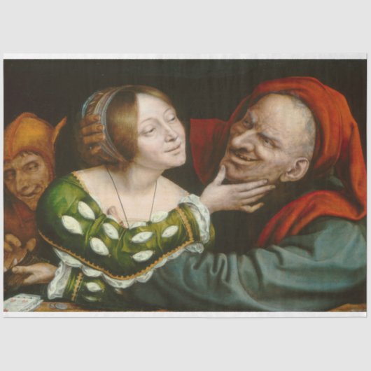 Ill-Matched Lovers (von Quentin Massys) Seidenpapier (Vorderseite)