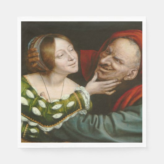 Ill-Matched Lovers (von Quentin Massys) Serviette (Vorderseite)