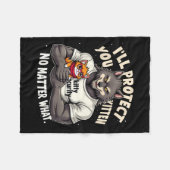Ill Protect You Kitten Alpha Wolf Funny Quote Sayi Fleecedecke (Vorderseite (Horizontal))