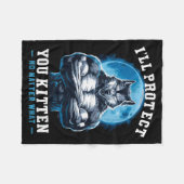 I'll Protect You Kitten No What Alpha Wolf Fleecedecke (Vorderseite (Horizontal))