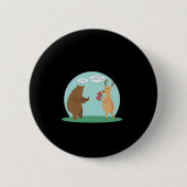 I'll With My Bear Hands Oh Deer Funny Creative Sty Button (Vorderseite)