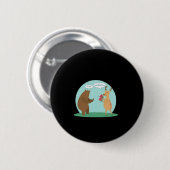 I'll With My Bear Hands Oh Deer Funny Creative Sty Button (Vorne & Hinten)