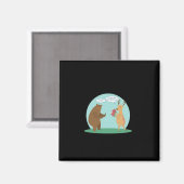 I'll With My Bear Hands Oh Deer Funny Creative Sty Magnet (Vorderseite/Rückseite)