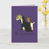 Illamanati Llama Illuminati Funny Greeting Card Karte (Gelbe Blume)