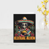 Illegale Alien Funny Cinco De Mayo Western Ufo Fun Karte (Gelbe Blume)
