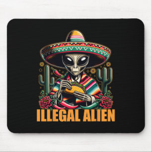 Illegale Alien Lustige Cinco De Mayo Western Ufo L Mousepad